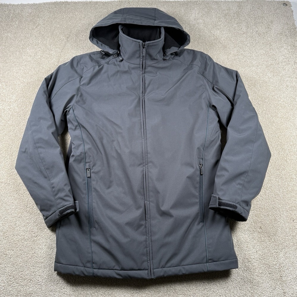 Weatherproof Mens Small Gray Stretch Tech Windproof Water Resistant Jacket Black